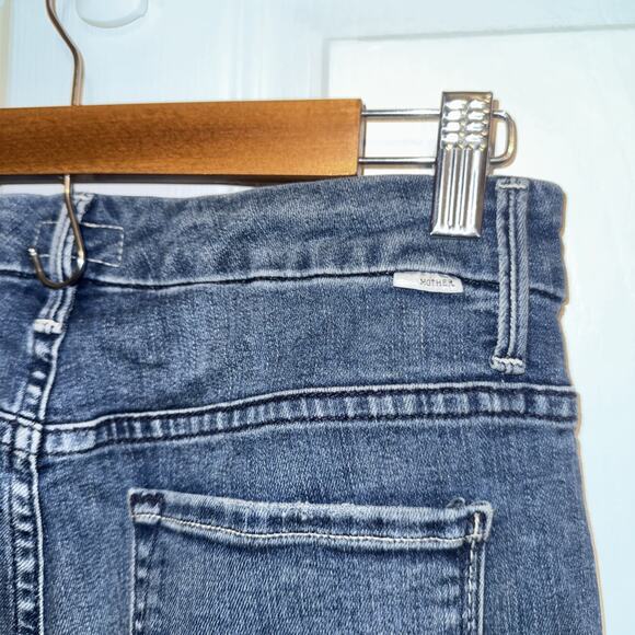 Mother Denim Jeans Stretch High Waisted Looker Ankle Fray Size 28 27in - Picture 6 of 13